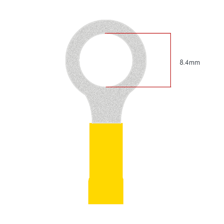 8.4mm Ring Terminal - Yellow (WT.8)